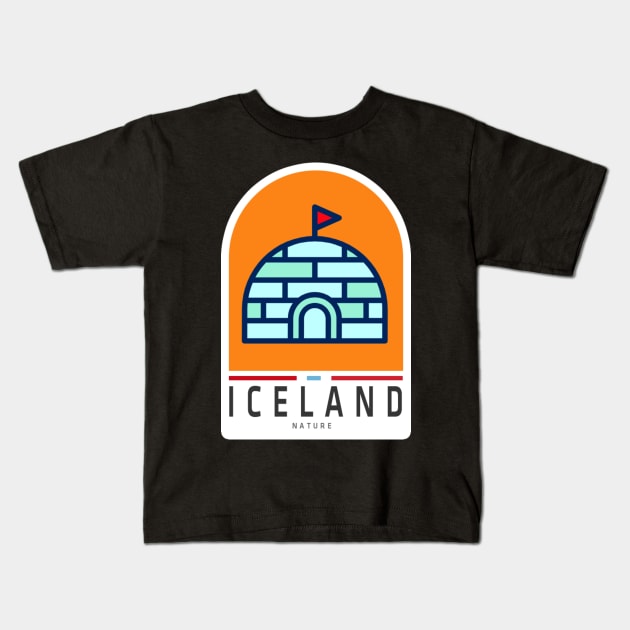 Iceland Sticker , Travel poster Poster Kids T-Shirt by norwayraw